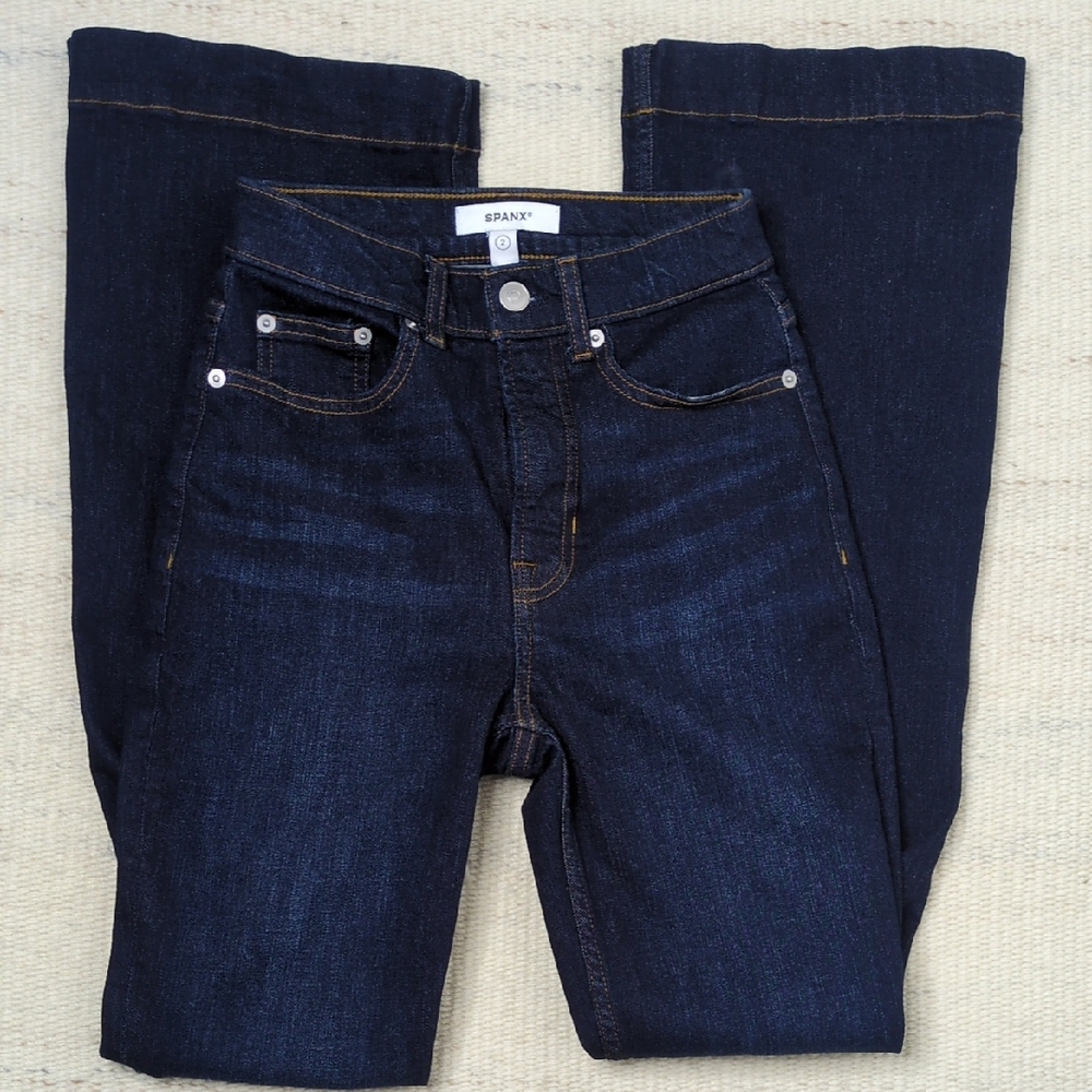 The Perfect Flair Spanx Dark Wash Jeans